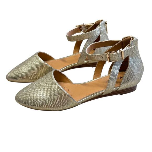 Comfortview The Paris Flat Gold Size 8 - Picture 13 of 15